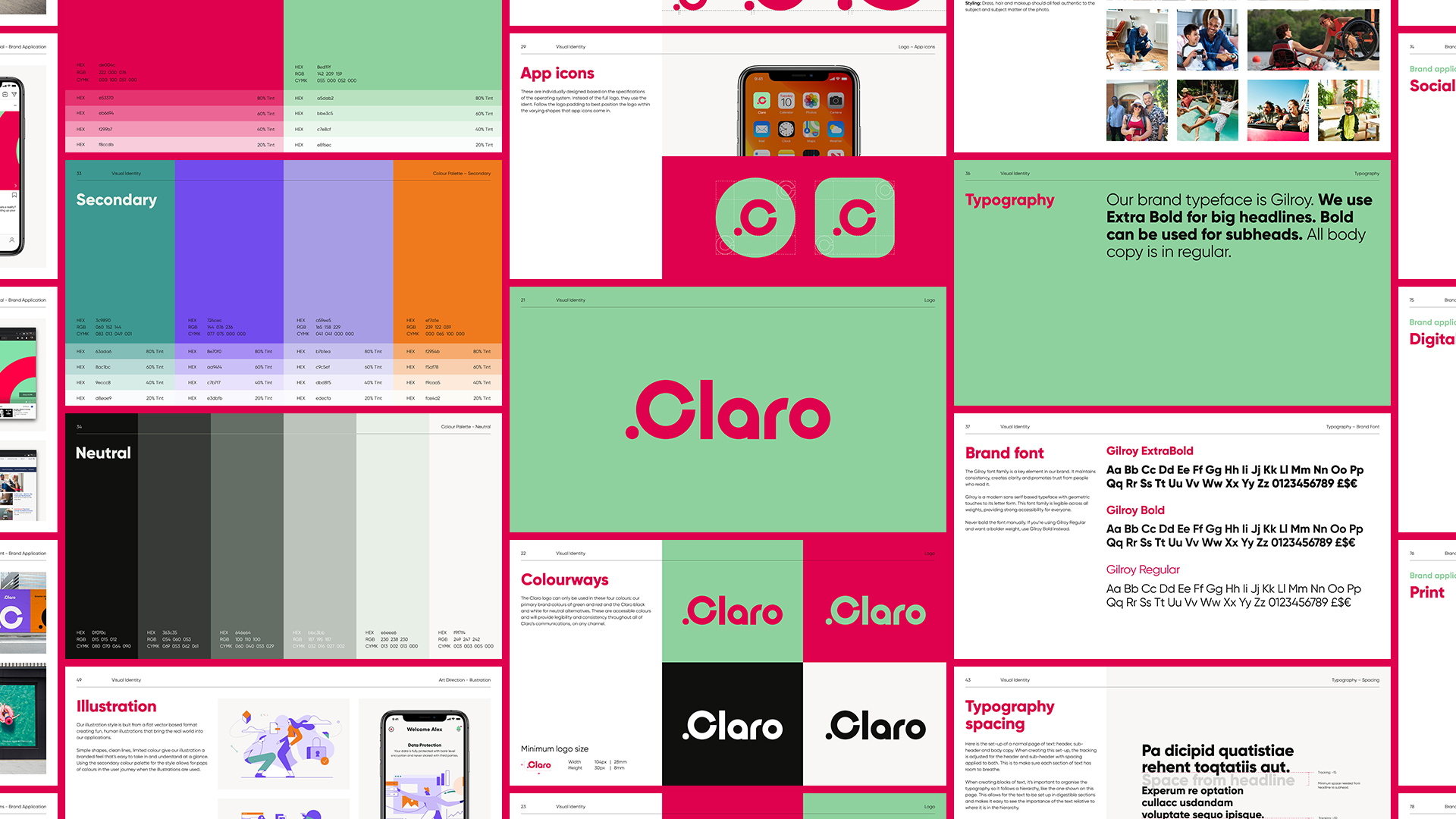 images of Claro screens